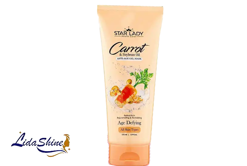  ماسک صورت استارلیدی مدل دانه سویا و هویج جوان ساز حجم 175 میلی لیتر